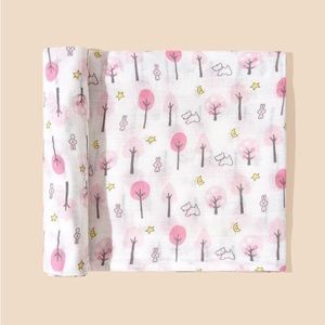 Baby newborn muslin swaddle blanket cotton bamboo breathable 42”x42” wrap new